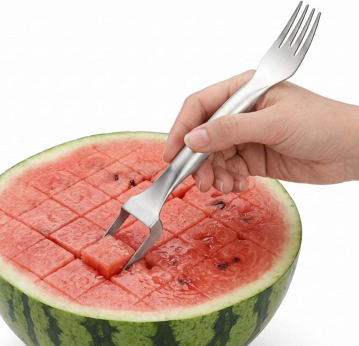 CripsTaste Watermelon Cutter Slicer Tool Stainless Steel Watermelon Fork