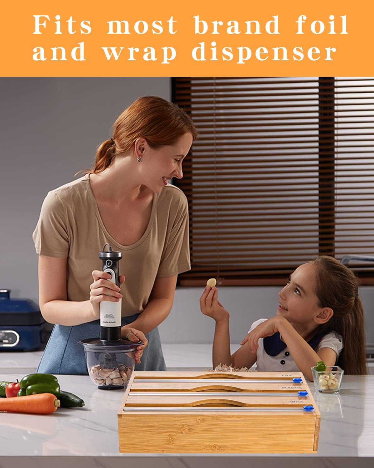 Plastic Wrap Slide Cutter - 4 Sticks Self-Adhesive Fit 12" Roll Plastic Wrap Sliding Cutter for Foil Wax Paper Parchment Paper - Wrapping Paper Cutter Replacement Fit Most Brands Wrap Dispenser