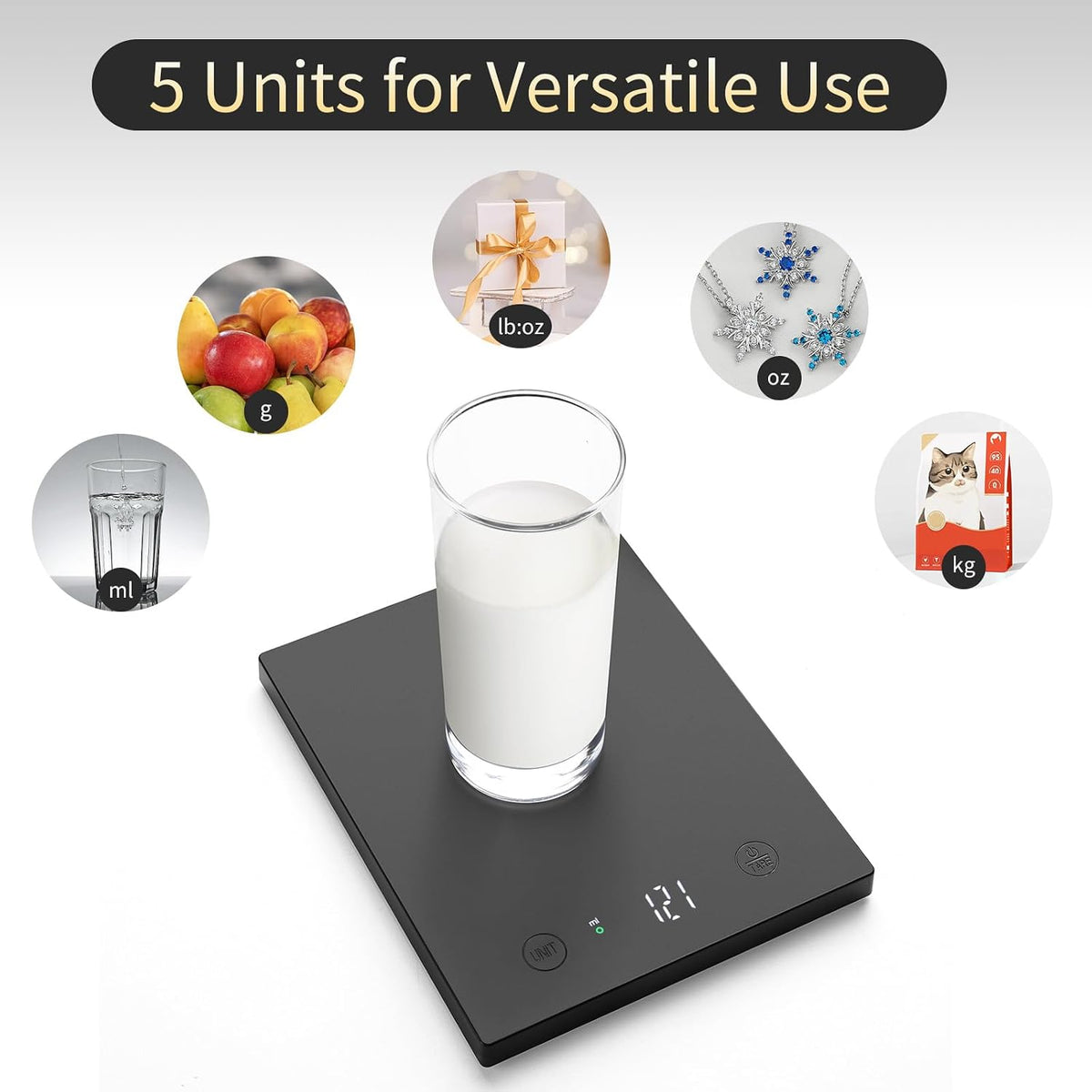 22lb Digital Food Scale Precision 0.1oz/1g, Kitchen Scale Big LED