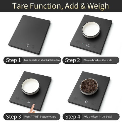 22lb Digital Food Scale Precision 0.1oz/1g, Kitchen Scale Big LED
