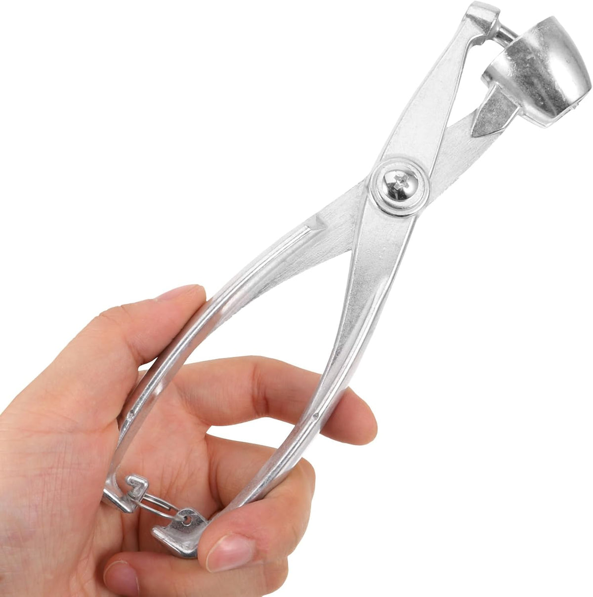 Metal Cherry Pitter for Jujube and Olive Core Removal Silver