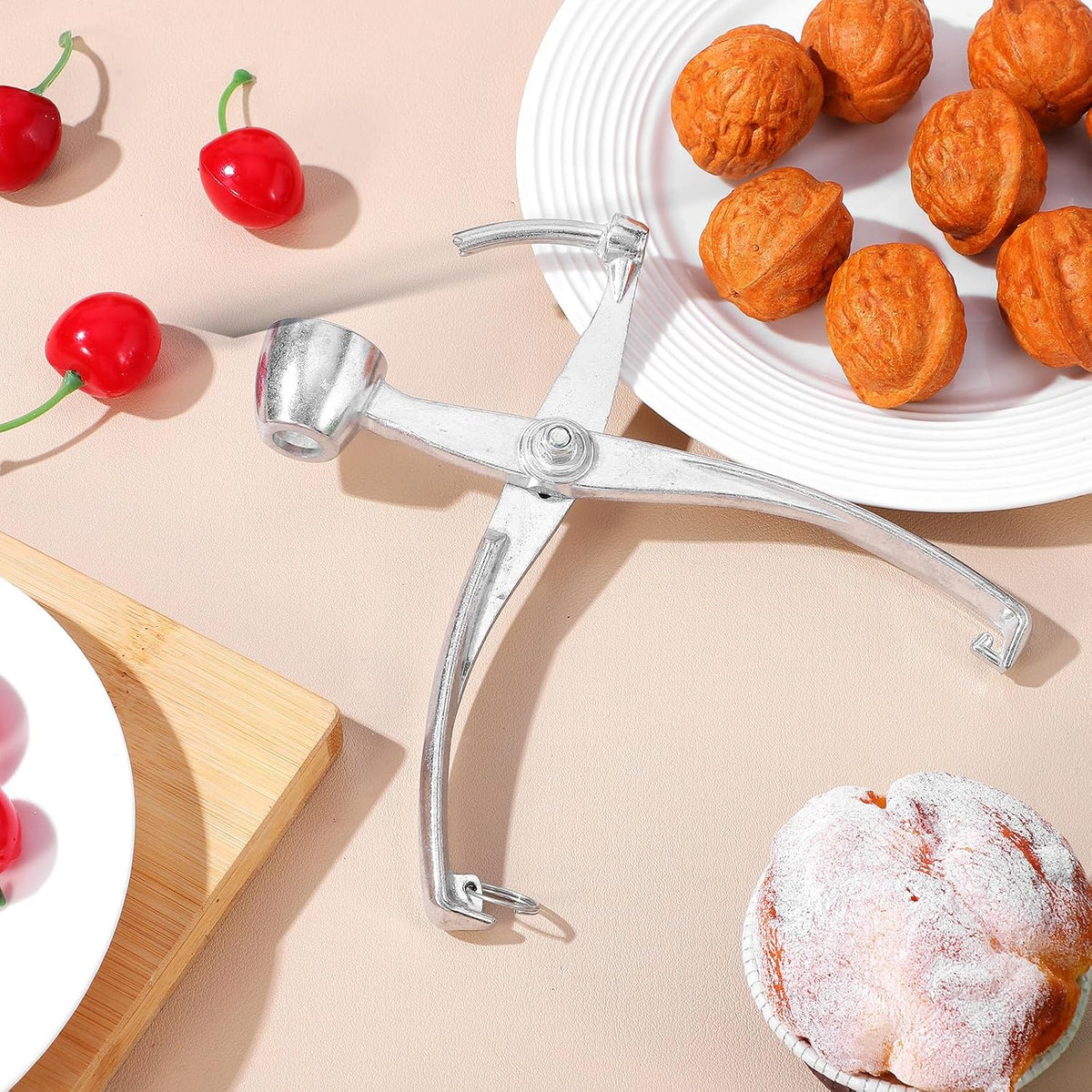 Metal Cherry Pitter for Jujube and Olive Core Removal Silver