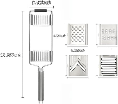 4-in-1 Mandoline Slicer, Stainless Steel Vegetable Cutter for Kitchen