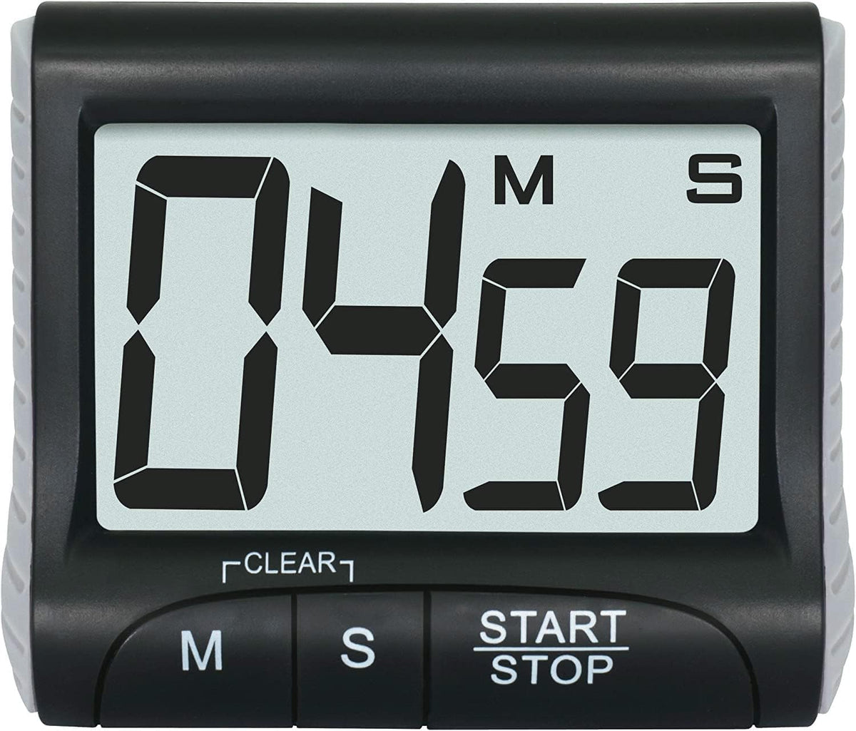 3" Large Display Kitchen Timer -Digital Timer Magnetic Back Loud Alarm On A Rope Countdown