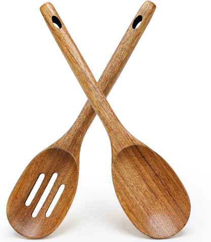 Wooden Spurtle for Sourdough Starter Acacia Wood Thin Spatula Scraper