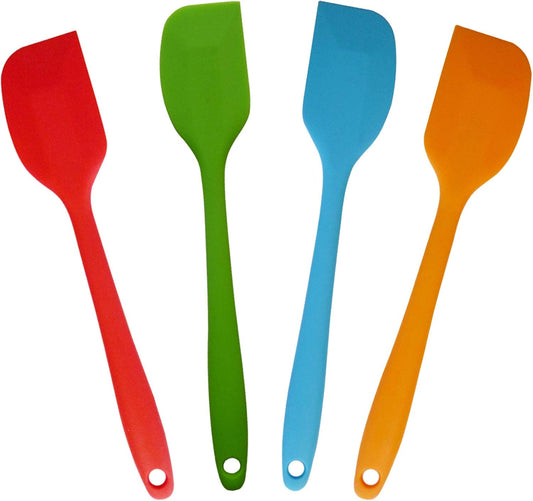 4 Pcs Silicone Spatulas, Rubber Spatula Heat Resistant Seamless One Piece Design Flexible Scrapers Baking Mixing Tool,Small | Rubber Spatula, Heat Resistant, Seamless One Piece Design, Flexible Scrapers, Baking Mixing Tool