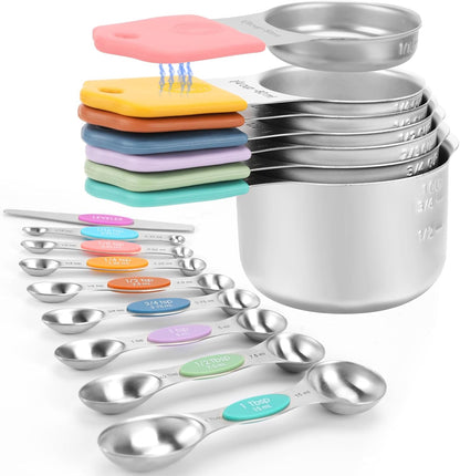 Magnetic Measuring Cups and Spoons Set-Heavy Duty 304 Stainless Steel