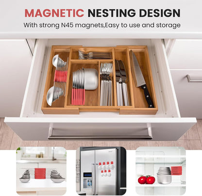 Magnetic Measuring Cups and Spoons Set-Heavy Duty 304 Stainless Steel