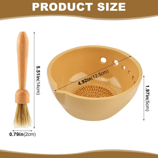Herb Stripper Bowl, Handmade Resin Herb Peeling Bowl for Removing Leaves and Stems Durable Kitchen Gadget (Size:7 Holes)