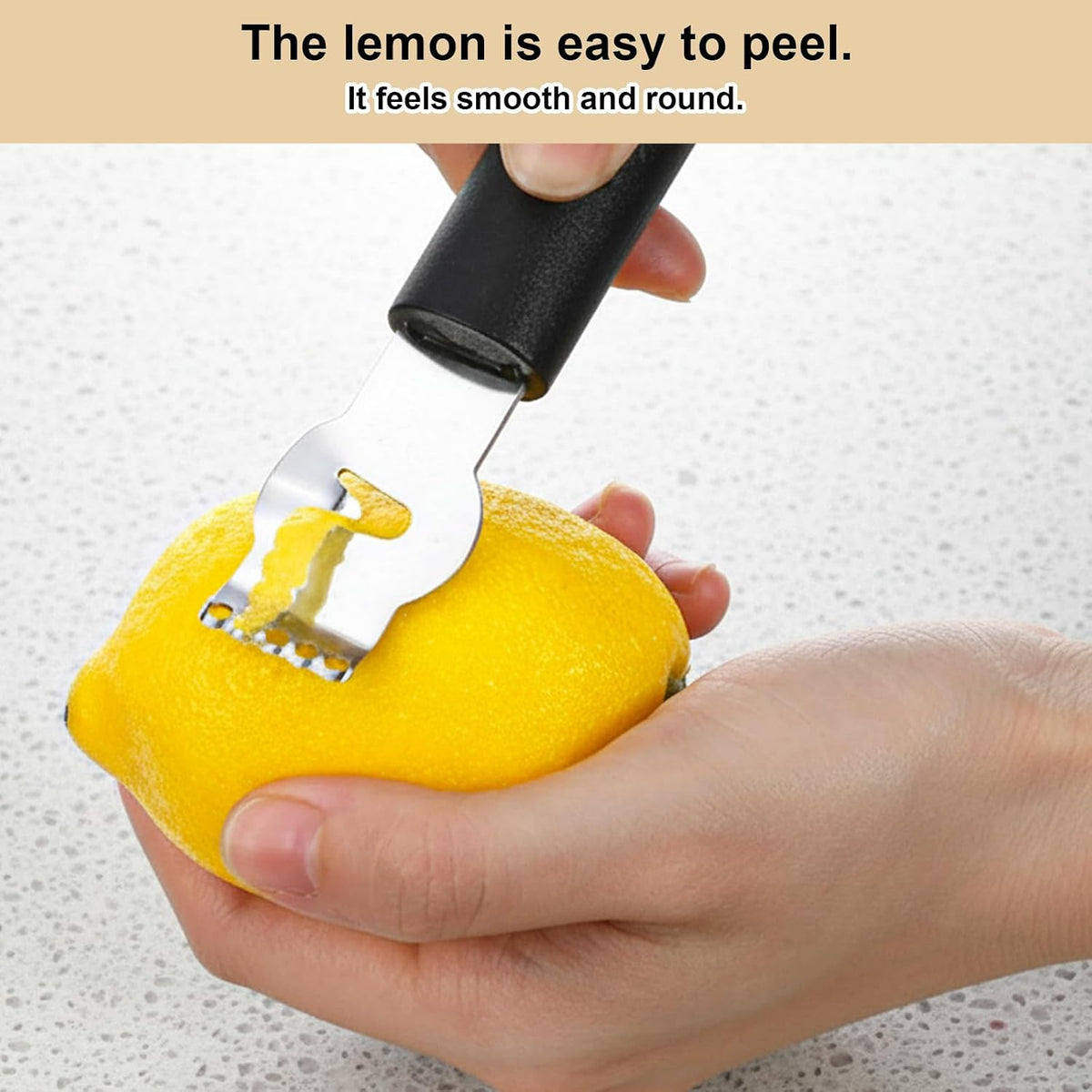 Lemon Citrus Zester, Stainless Steel Channel Peeler Grater with Channel Knife, Zester for Lemons, Citrus Zester Tool, Orange Peeler Tool for Cocktails, 6.10 × 0.87 Inch