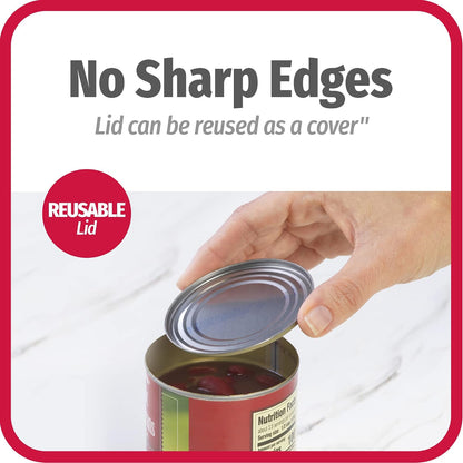 Everyday Safe-Cut Manual Can Opener, Set of 2 – Heavy Duty Can Opener with Safe Cut Lid Lifter, Smoothly Cuts & Removes Lids, Hands-Free Lid Disposal, Easy to Use Kitchen Tool