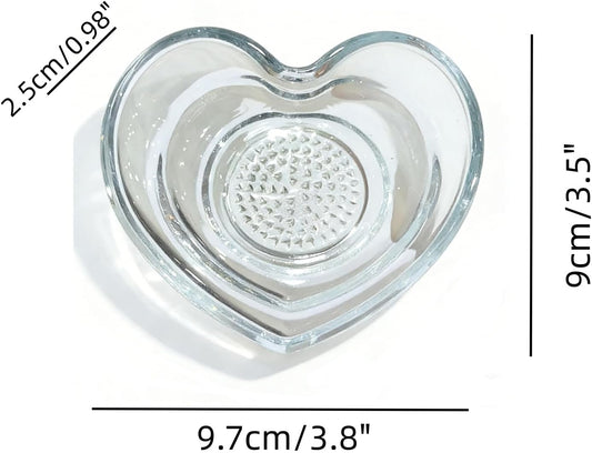 2PCS Heart-Shaped Glass Grater 3.82Inch Dishwasher Safe | Heart-Shaped Glass Grater Plates. Dishwasher Safe, Grates Ginger, Garlic, Veggies, Cheese, Chocolate