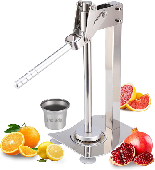 304 Stainless Steel Lemon Smasher, Citrus & Lemon Press | Heavy duty manual juicer & muddler for lemonade stand. 4 suction cups. Easy to detach for fast hand wash
