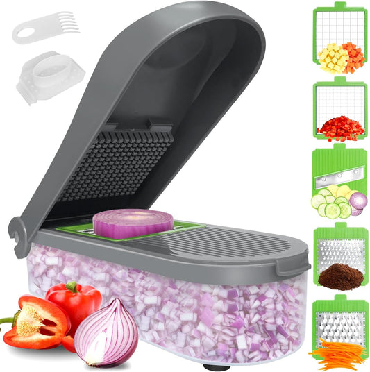 Manual Food Processor Large Vegetable Chopper, 1003ML Pull String Chopper Garlic Mincer Onion Cutter for Veggies,Salad,Fruits, Nuts, BPA Free, WHITE