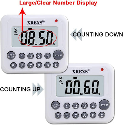 Digital Kitchen Timer Magnetic Countdown Up Cooking Timer Clock