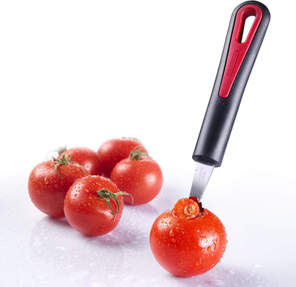 Germany Stainless Steel Tomato and Strawberry Stem Remover Corer (Red/Black)