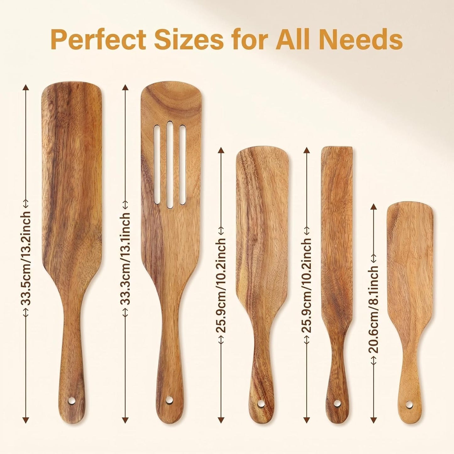 Skinny Spurtle,11" Acacia Wood Spatula for Sourdough, Mixing | Long Handle Wooden Spatula for Sourdough Starter,Reaching Bottom of Jars, Spurtles Kitchen Tools for NonStick Cookware