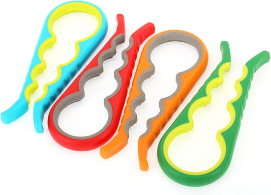 Jar Lid Opener Ergonomic Padded Grip For Seniors Weak Hands Arthritis | Ergonomic padded grip eases tight jar lids for seniors arthritis weak hands scratch resistant compact multi size