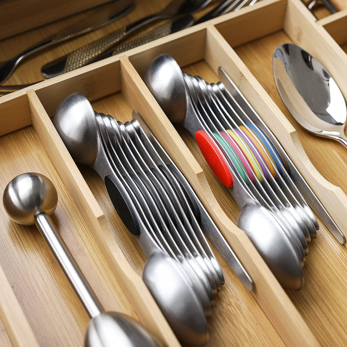 Magnetic Measuring Spoons Set of 9 Stainless Steel Dual Sided Teaspoon