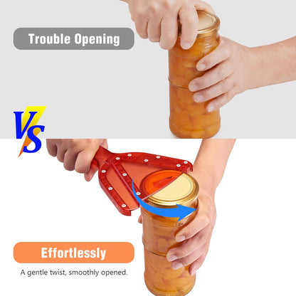 Jar Opener for Weak Hands & Seniors with Arthritis - Handheld Manual | Effortlessly Opens Stubborn Screw Lids & Bottle Caps. 304 Stainless Steel. Durable. Patented Kitchen Gadget (Blue)