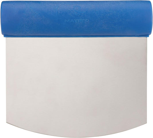 Matfer Bourgeat Stainless Steel Bench Scraper & Multi-Purpose Dough Cutter, Straight Edge, Rigid Edge