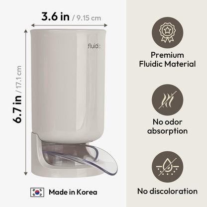 Utensil Drying Holder for Kitchen Counter, Self Draining, Small Utensil Cutlery Flatware Silverware Holder Drainer Cup, Beige, 1 ea