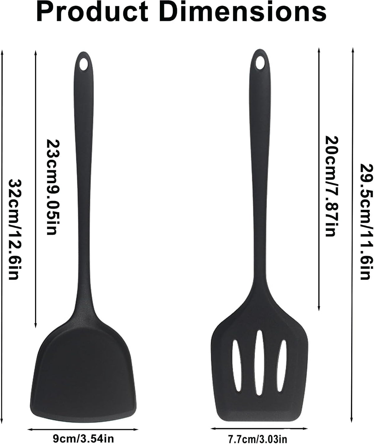 2 Pcs Silicone Spatula,Food Grade Rubber Spatula, Spatulas Silicone Heat Resistant, Used for Baking, Cooking, non Stick, Dishwasher Safe, BPA Free