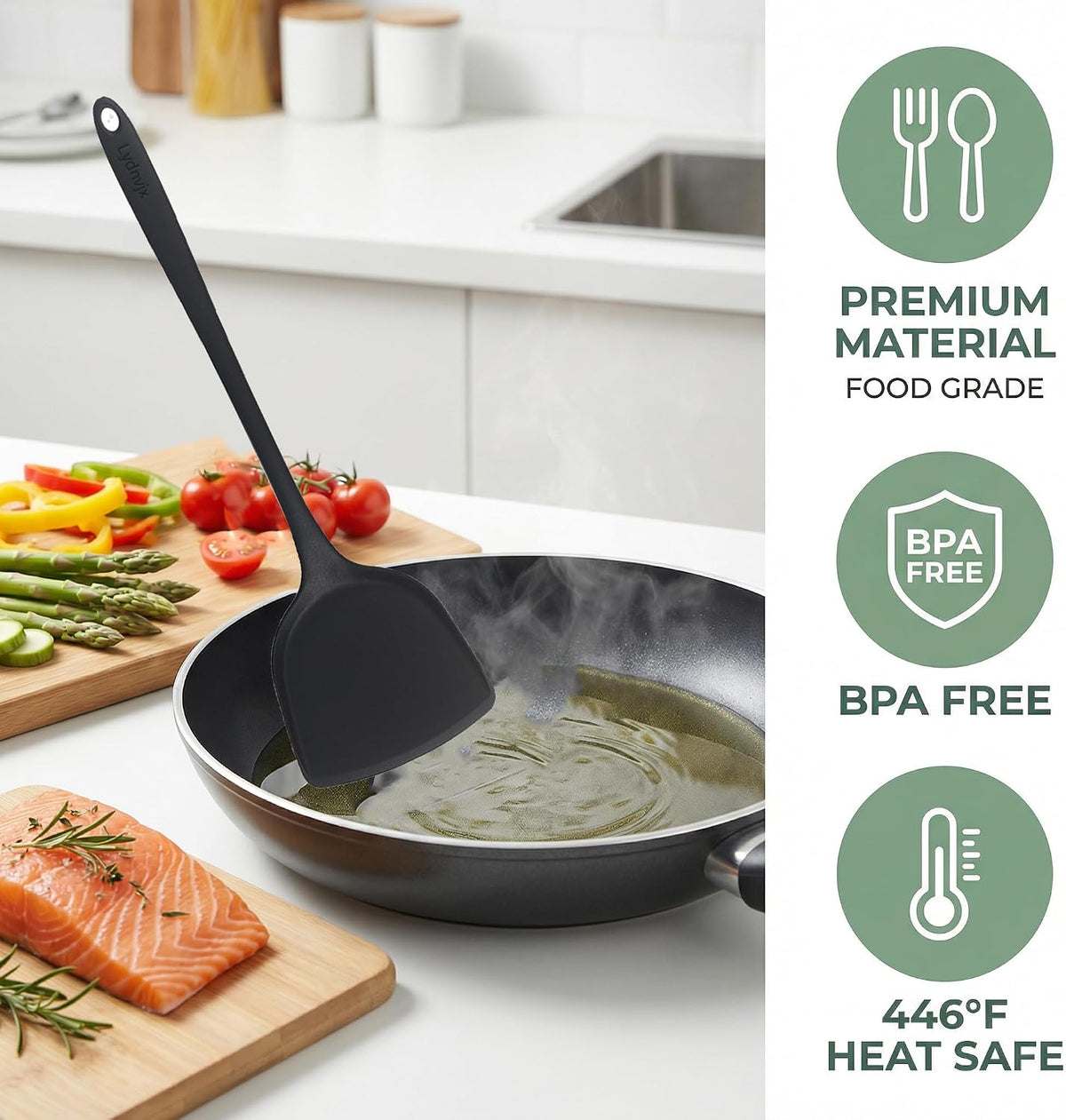 2 Pcs Silicone Spatula,Food Grade Rubber Spatula, Spatulas Silicone Heat Resistant, Used for Baking, Cooking, non Stick, Dishwasher Safe, BPA Free