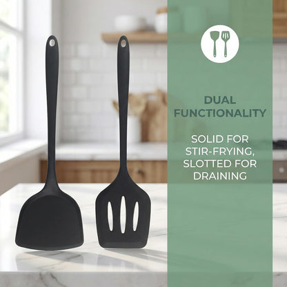 2 Pcs Silicone Spatula,Food Grade Rubber Spatula, Spatulas Silicone Heat Resistant, Used for Baking, Cooking, non Stick, Dishwasher Safe, BPA Free