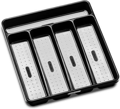 Classic 5 Compartment Silverware Tray, White