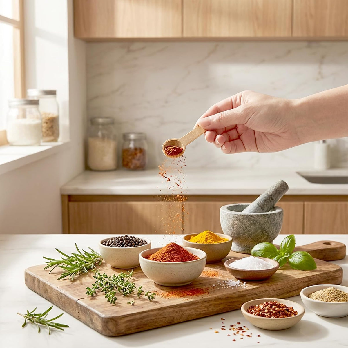 60PCS Mini Wooden Spoons Small Bath Salt Spoon Candy Spoon Baby Spoon for Spice Jars Seasoning Honey Coffee