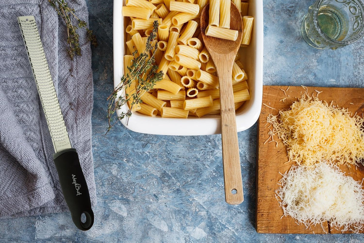 Citrus Lemon Zester & Cheese Grater - Parmesan Cheese, Lemon, Ginger, Garlic, Nutmeg, Vegetables, Fruits - Very sharp Stainless Steel Blade Protective Cover, Dishwasher Safe