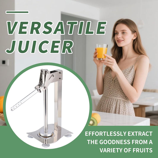 304 Stainless Steel Lemon Squeezer & Smasher, Press Juicer | Heavy duty manual press & muddler for lemonade stand and bar. 4 suction cups. Easy to detach for hand wash