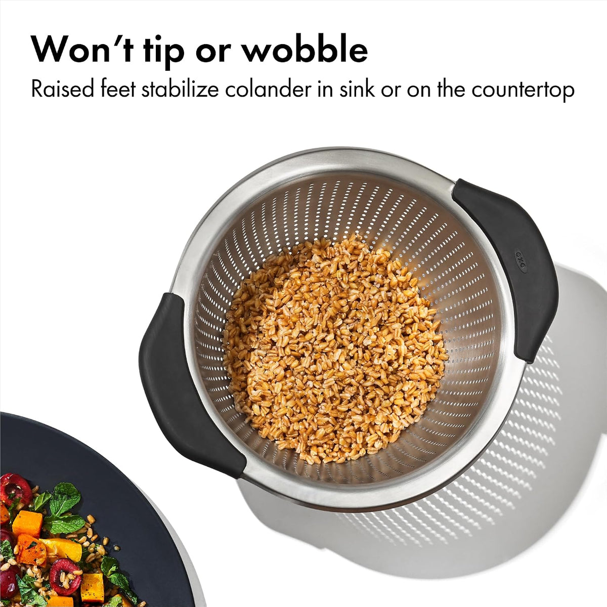Good Grips Strainer - 5 Qt Capacity, Stainless Steel