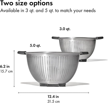Good Grips Strainer - 5 Qt Capacity, Stainless Steel