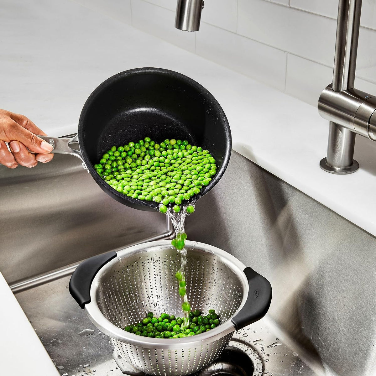 Good Grips Strainer - 5 Qt Capacity, Stainless Steel