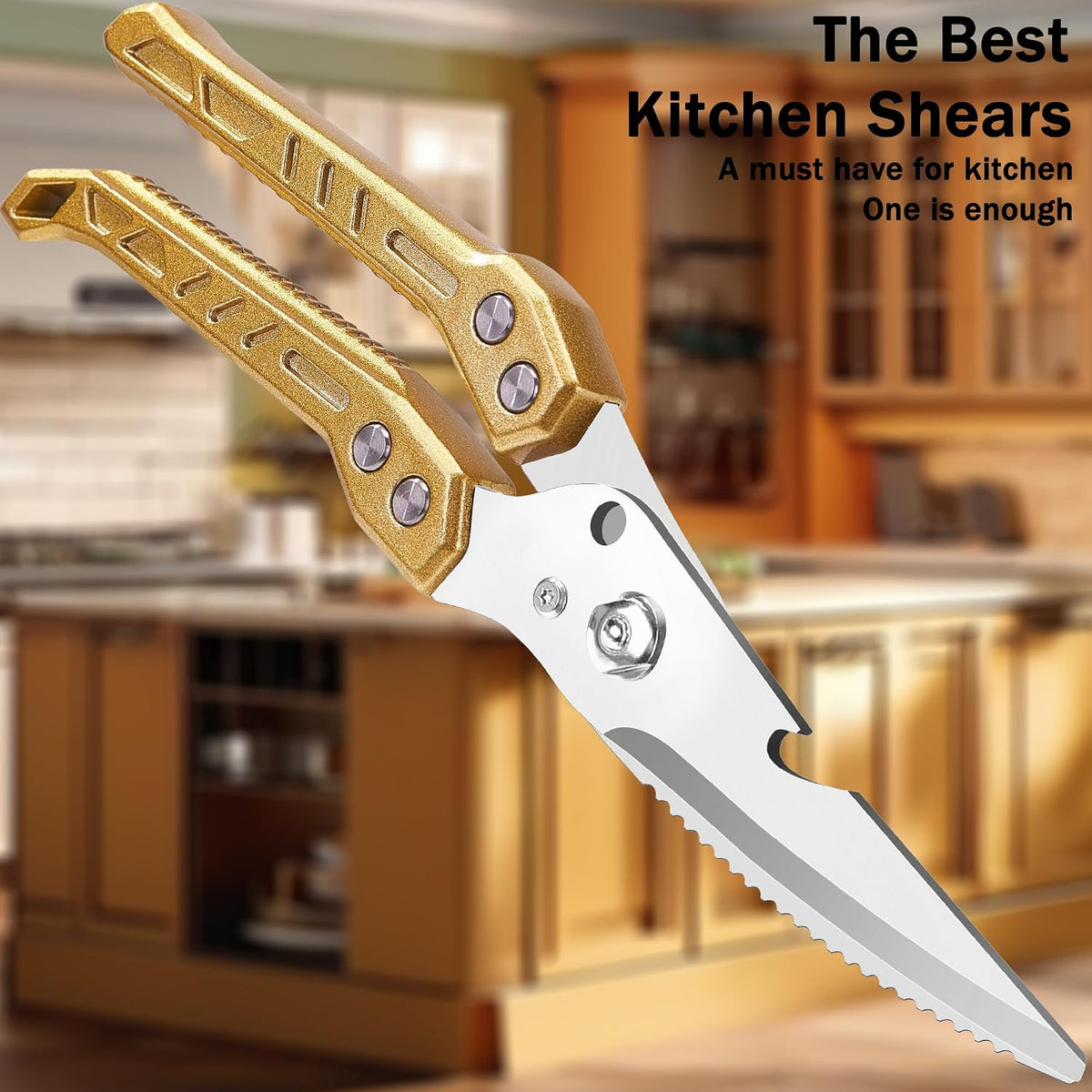 Heavy Duty Kitchen Poultry Shears Professional Food Scissors Black