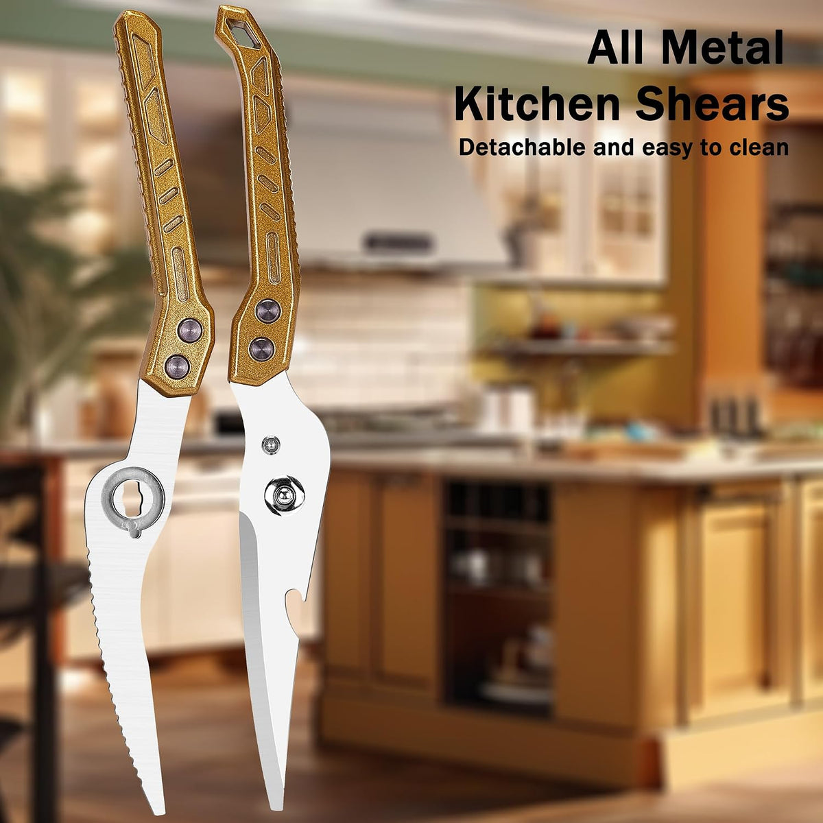 Heavy Duty Kitchen Poultry Shears Professional Food Scissors Black