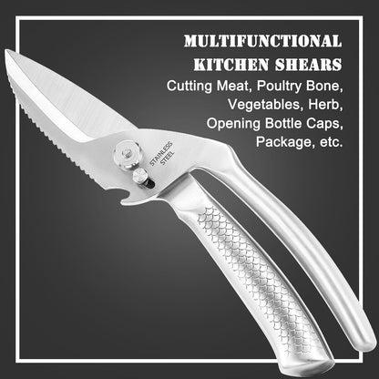 Heavy Duty Kitchen Poultry Shears Professional Food Scissors Black