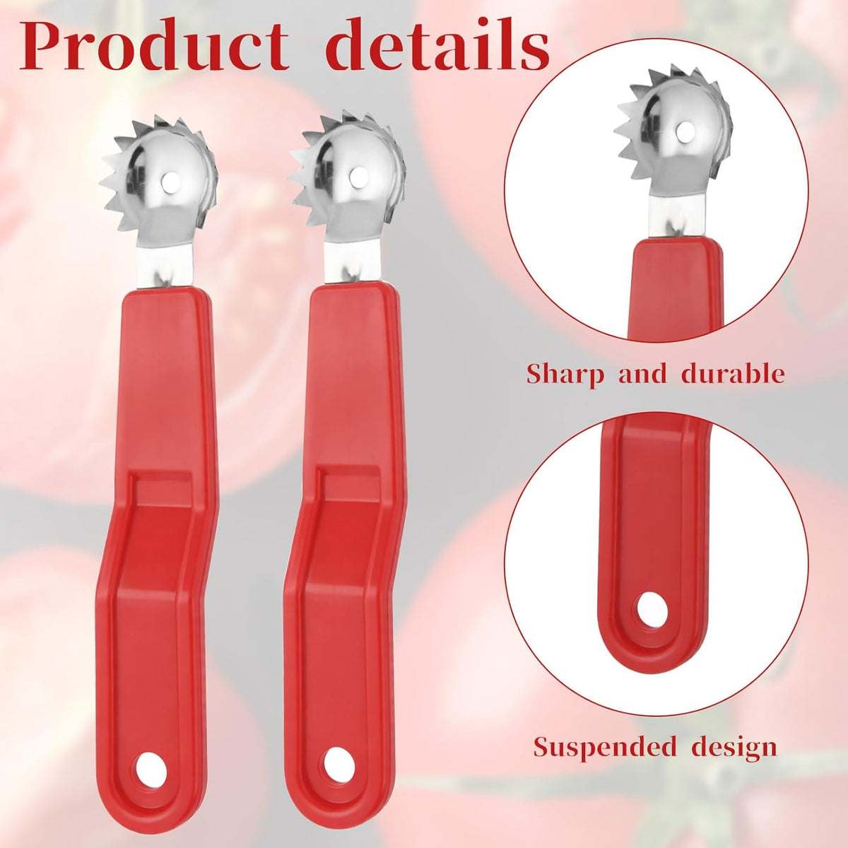 4Pcs Strawberry Huller, Stainless Steel Tomato Corer, Strawberry Huller Stem Remover Corer Tool Kitchen, Canning Supplies for Fruit and Vegetable