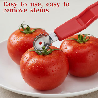 4Pcs Strawberry Huller, Stainless Steel Tomato Corer, Strawberry Huller Stem Remover Corer Tool Kitchen, Canning Supplies for Fruit and Vegetable