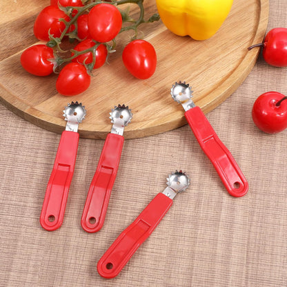 4Pcs Strawberry Huller, Stainless Steel Tomato Corer, Strawberry Huller Stem Remover Corer Tool Kitchen, Canning Supplies for Fruit and Vegetable