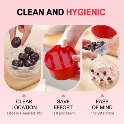 Cherry Pitter, 2025 New Quickly Multiple Cherries Seed Remover Cherry Pitter Multiple, Upgrade Multi-Function Cherry Pitters Core Remover 7-Hole Cherrys Pitters Tool (1, White)
