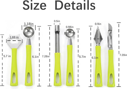 6 Pcs Fruit and Vegetable Corer Sets Tomato Corer,Strawberry Huller, Pepper Seed Remover, Zucchini Corer Tool for Easy Kitchen Prep