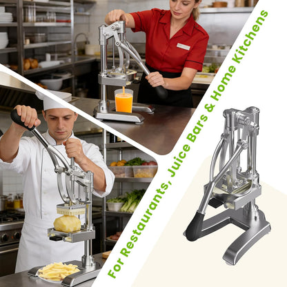 2-in-1 Commercial Manual Juicer & Vegetable Chopper, 3 Blades