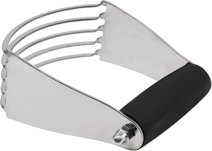 Pastry Shortening Blender Cutter, Stainless Steel, Turquoise | Dough Masher for Butter Biscuit, Baking Kneading Dough, For Flakier and Fluffier Pie Crusts/Almond