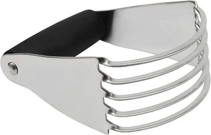 Pastry Shortening Blender Cutter, Stainless Steel, Turquoise | Dough Masher for Butter Biscuit, Baking Kneading Dough, For Flakier and Fluffier Pie Crusts/Almond
