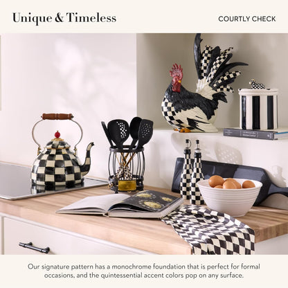 Silicone Spatula, Black-and-White Courtly Check