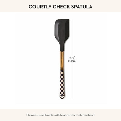 Silicone Spatula, Black-and-White Courtly Check