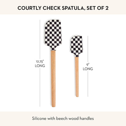 Silicone Spatula, Black-and-White Courtly Check